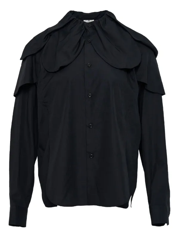Noir Kei Ninomiya プリーツディテール シャツ | ブラック | FARFETCH JP