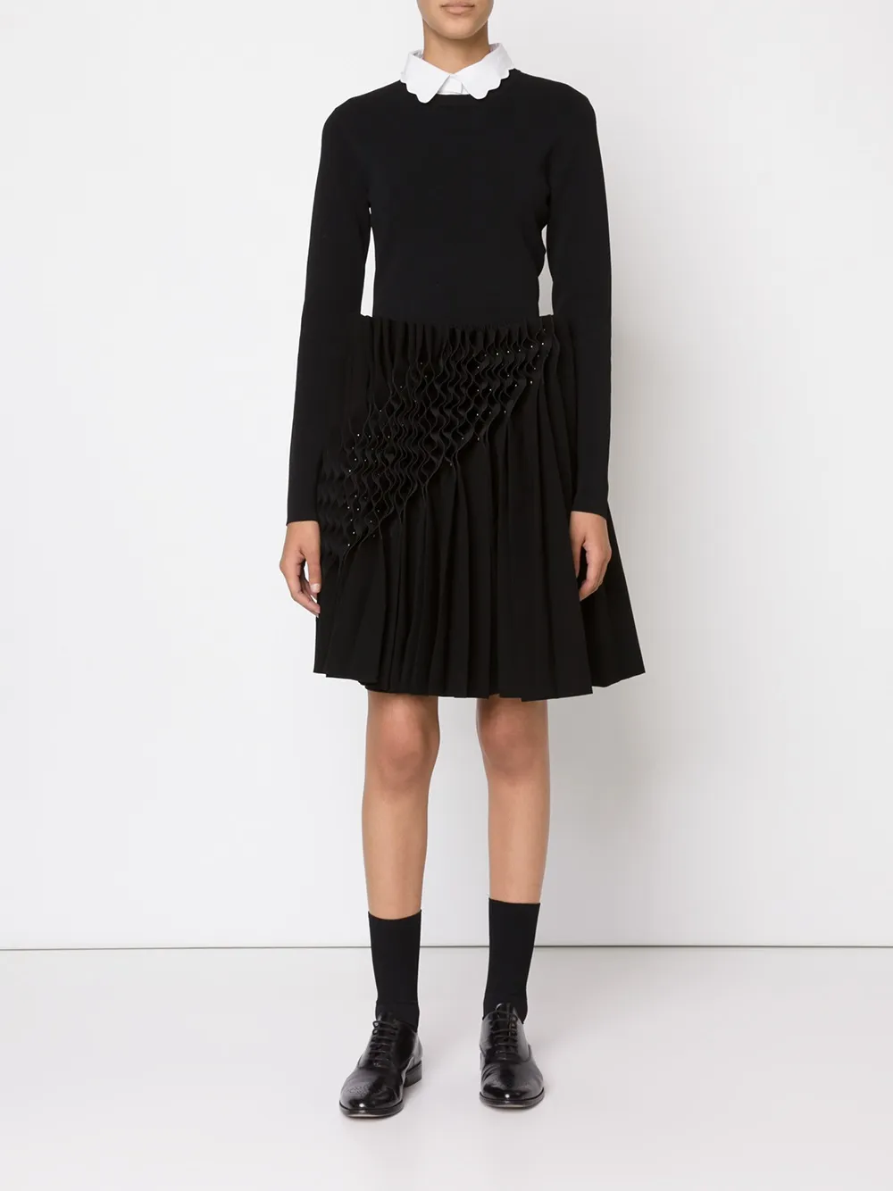 Noir Kei Ninomiya Gathered Detail Skirt In Black