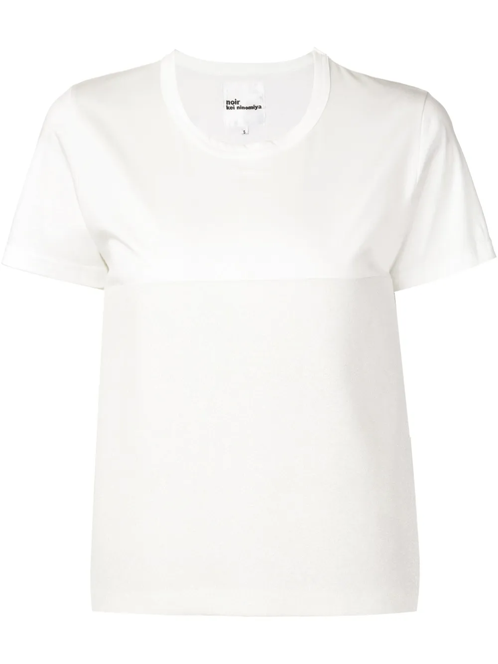Noir Kei Ninomiya Panelled T-shirt In White
