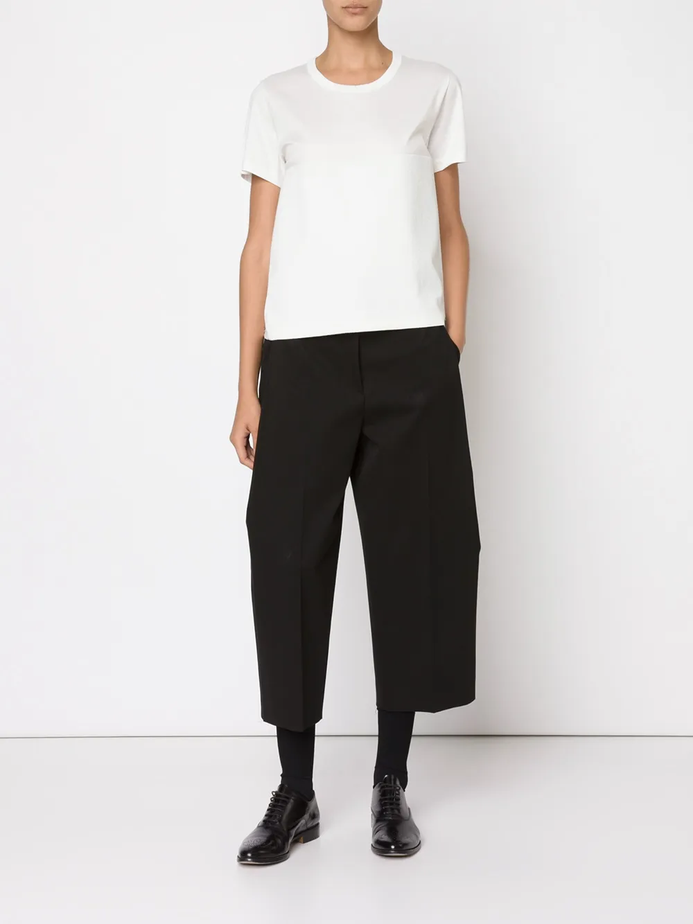 Noir Kei Ninomiya Panelled T-shirt In White