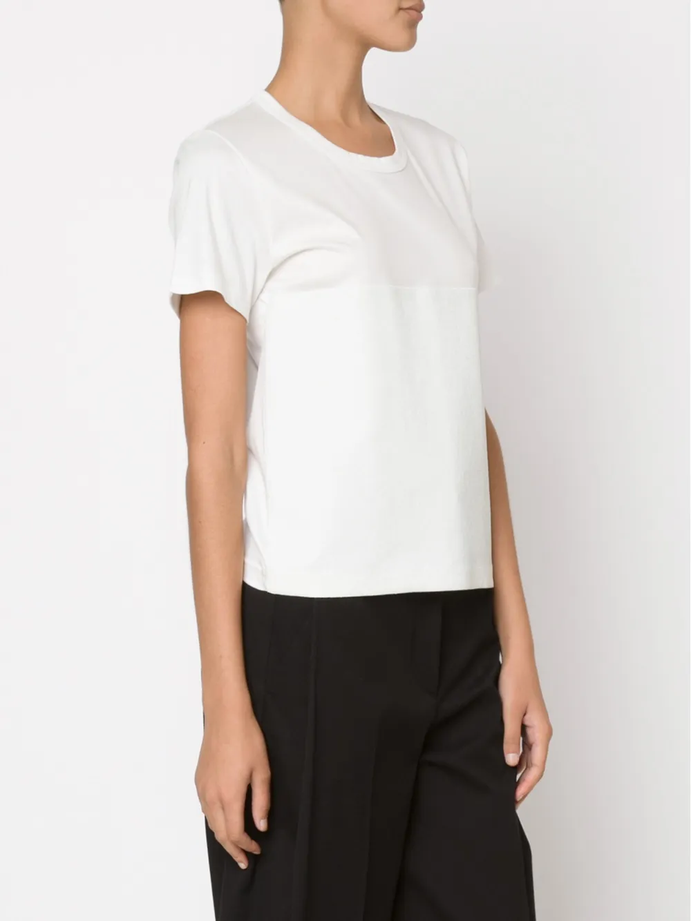 Noir Kei Ninomiya Panelled T-shirt In White