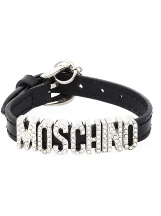 Moschino Logo Plaque Bracelet Farfetch Moschino Logo Plaque Bracelet