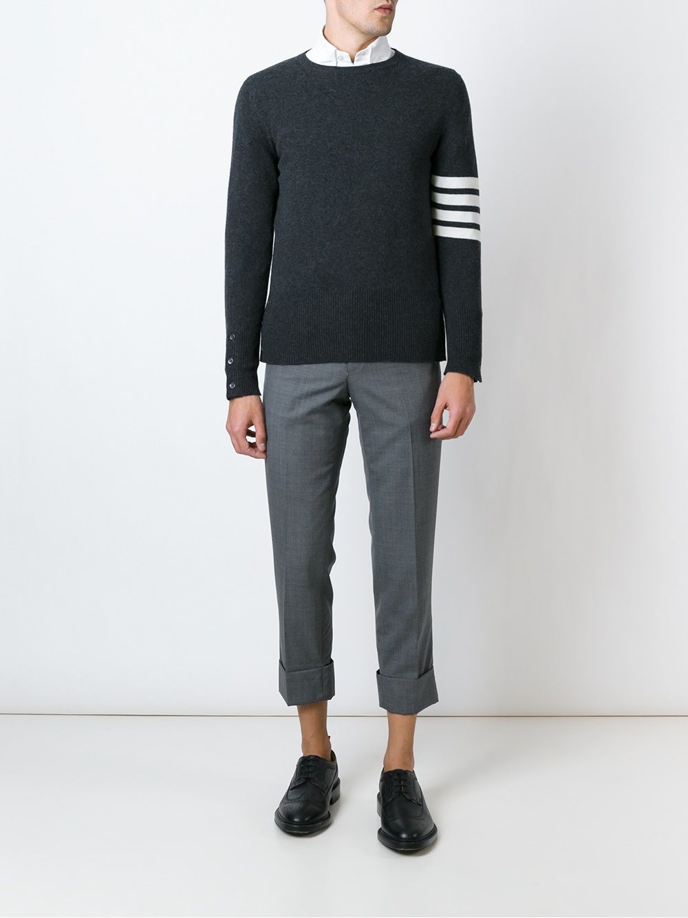 Image 2 of Thom Browne 4-Bar Cashmere Pullover