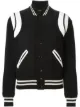 Imagem 1 de Saint Laurent Jaqueta varsity com recortes em couro