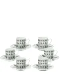 Fornasetti Archi coffee cup set - White