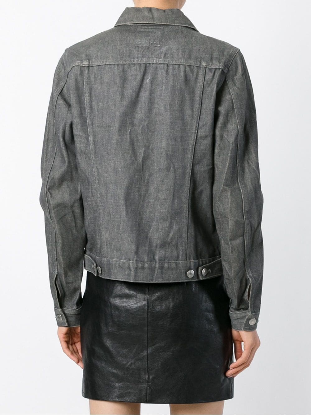Pre-owned Helmut Lang 1990s Raw Denim Jacket In Grey