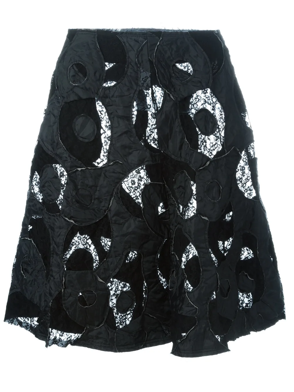 Comme Des Garçons Comme Des Garçons appliqué detail lace skirt | Black | Image 1