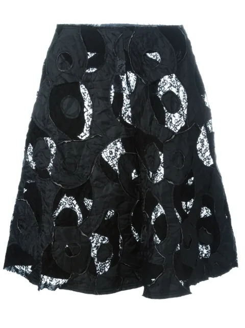 Comme Des Garçons Comme Des Garçons appliqué detail lace skirt