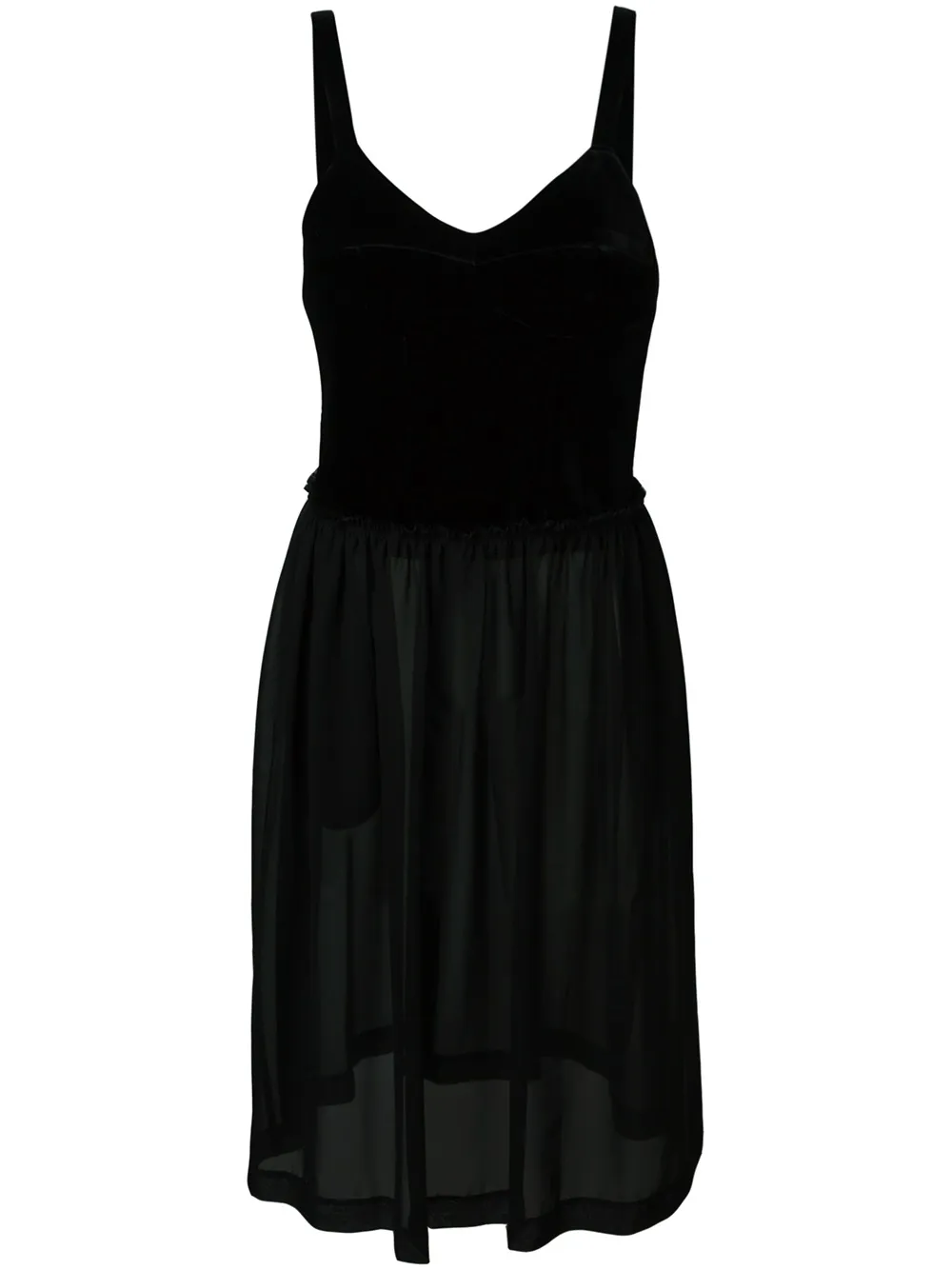 Comme Des Garçons Comme Des Garçons velvet top dress | Black | Image 1