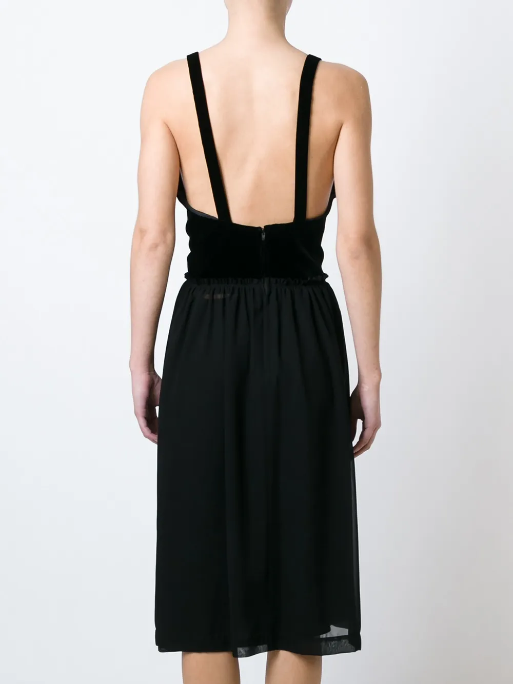 Comme Des Garçons Comme Des Garçons velvet top dress Zwart