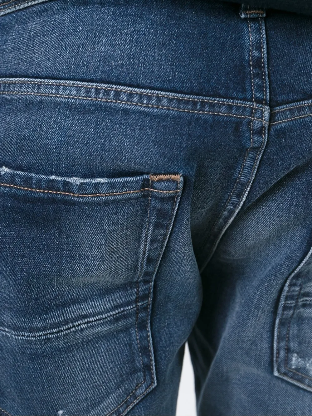 7 For All Mankind stone washed slim fit jeans Blauw