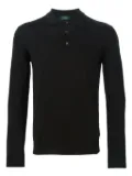 Zanone wool-blend polo shirt - Black