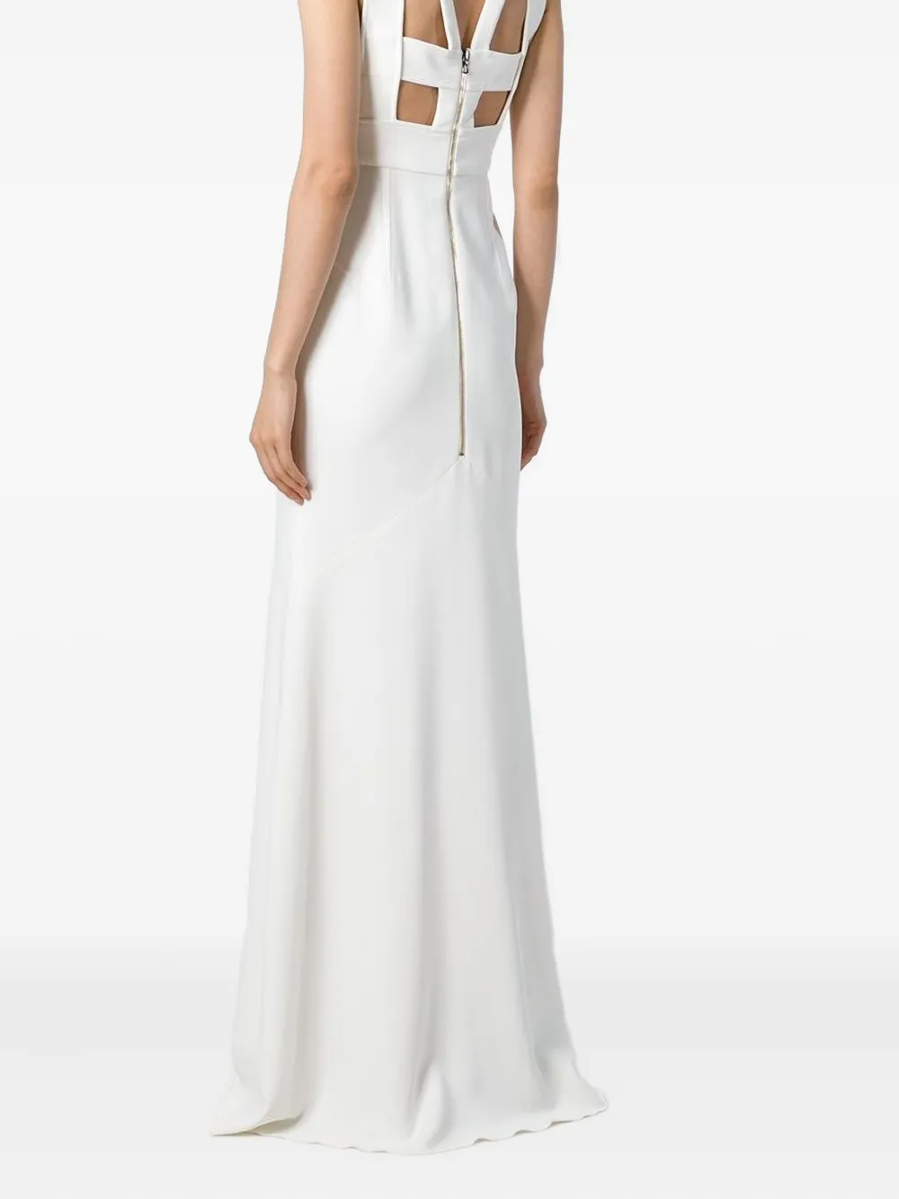 Roland Mouret Halterneck Dress In Neutral