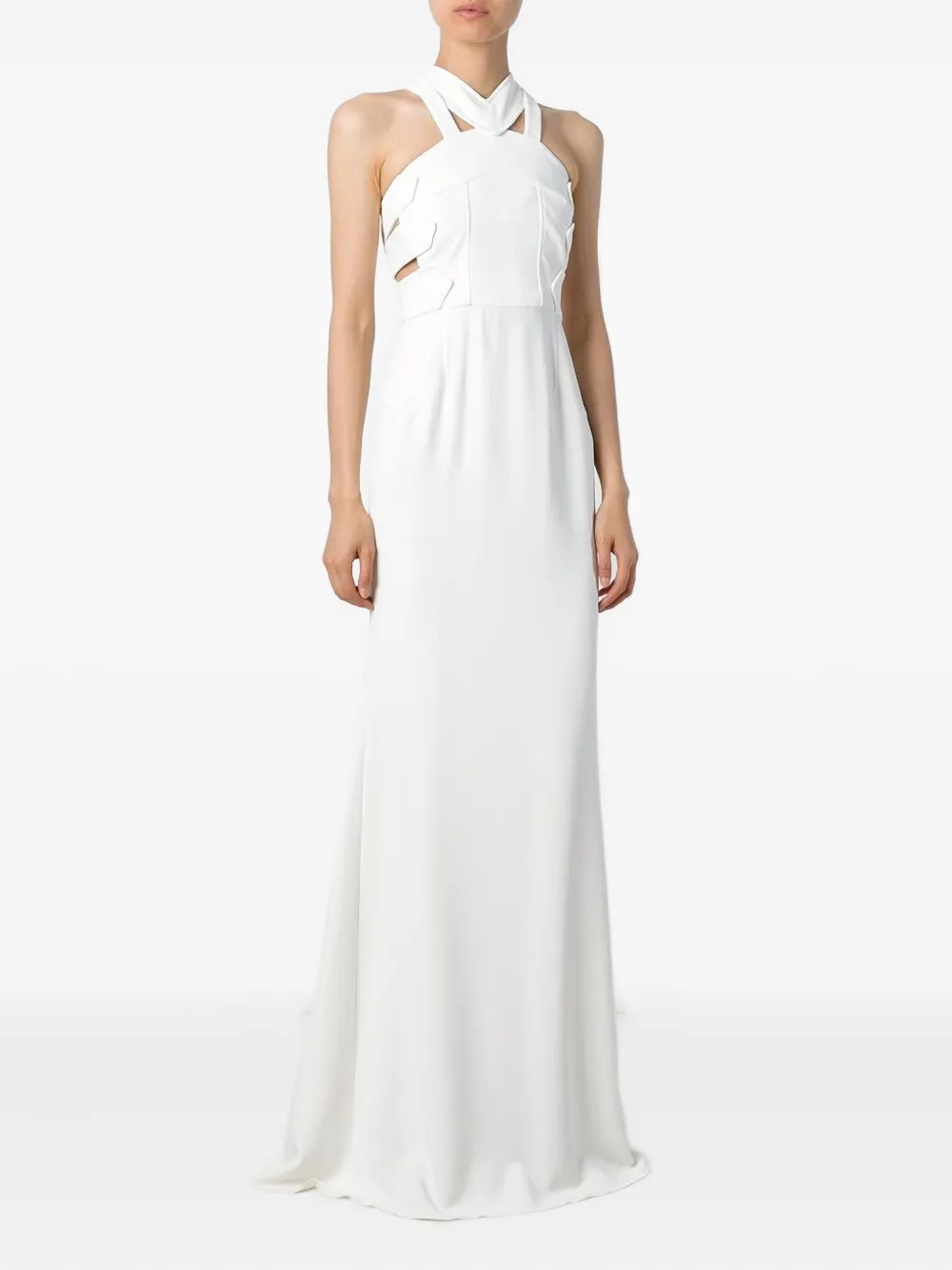Roland Mouret strappy back gown - Wit
