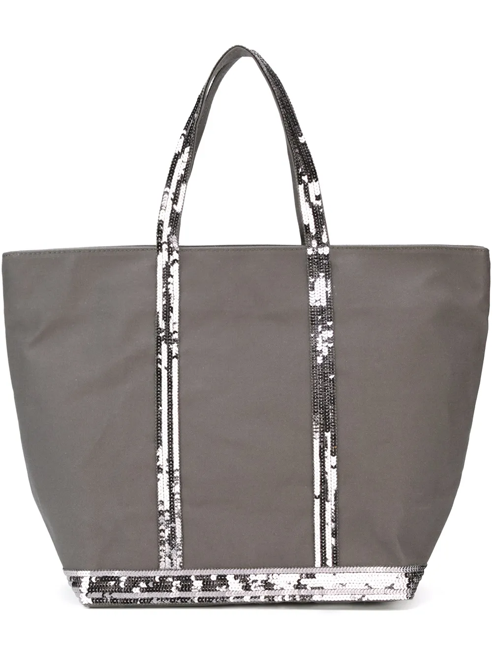 sequin trim shopping tote