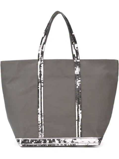 Vanessa Bruno sequin trim shopping tote