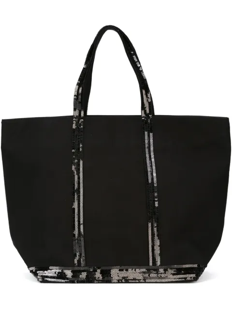 Vanessa Bruno sequin trim shopping tote