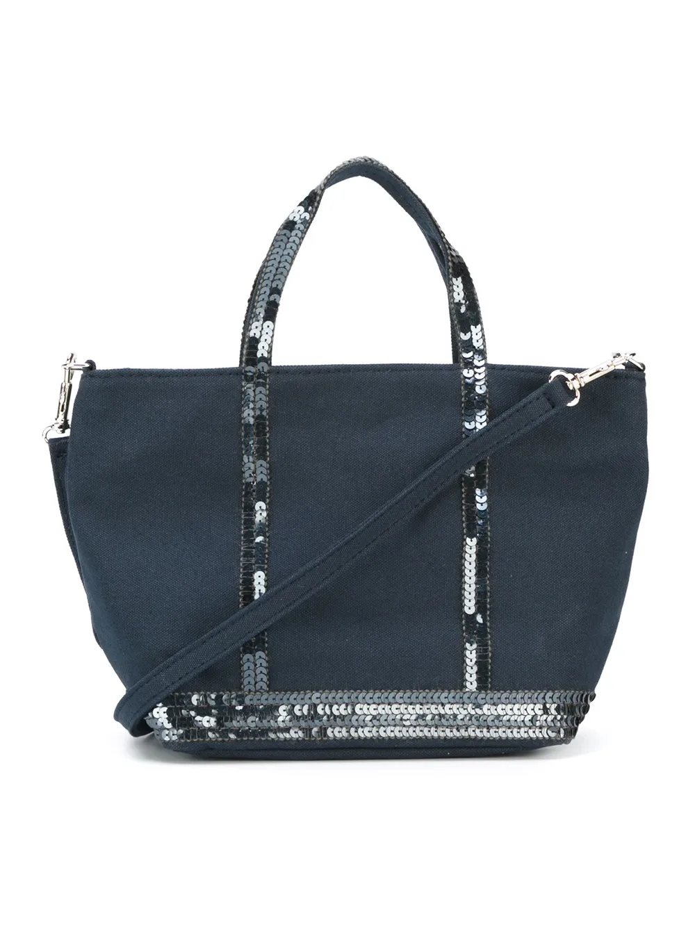 Vanessa Bruno small sequin trim shopping tote - Blauw