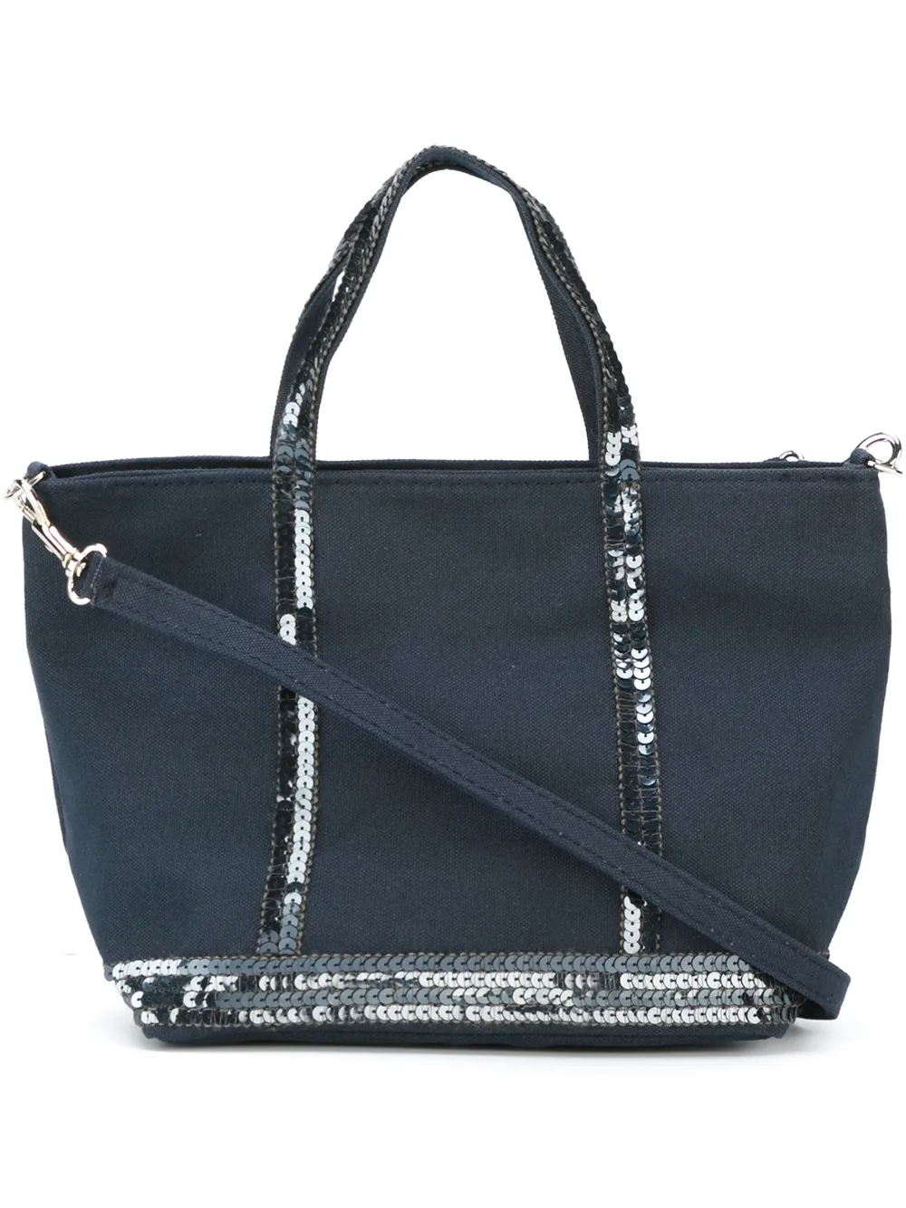 Vanessa Bruno small sequin trim shopping tote - Blu