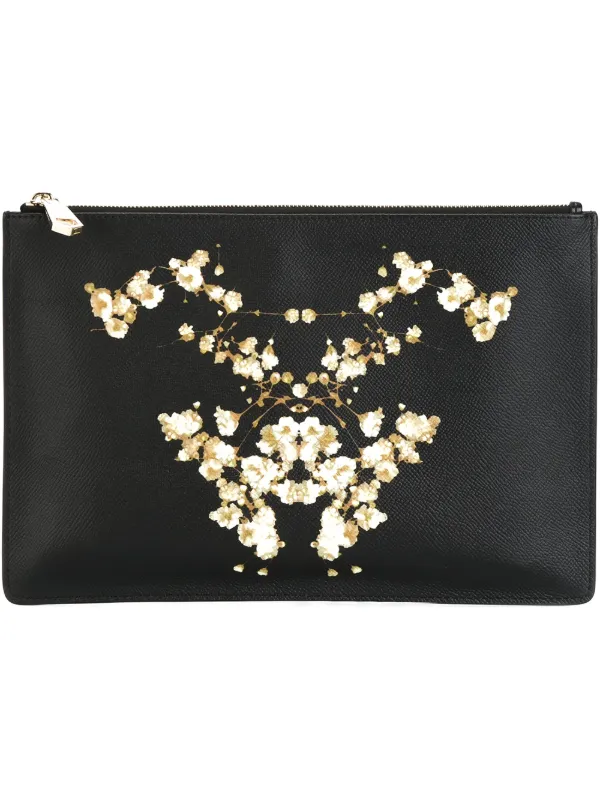 Givenchy Floral Print Clutch in Black