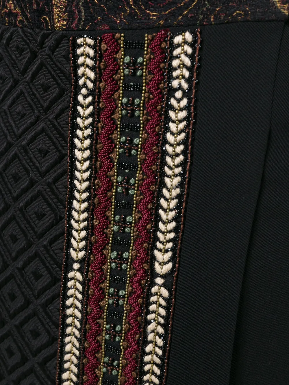 Etro Wool And Silk Skirt In Black