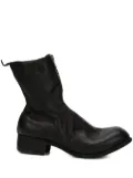 Guidi distressed zip-up boots - Black