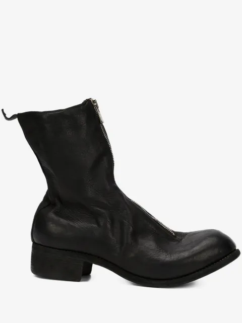 Guidi distressed zip-up boots