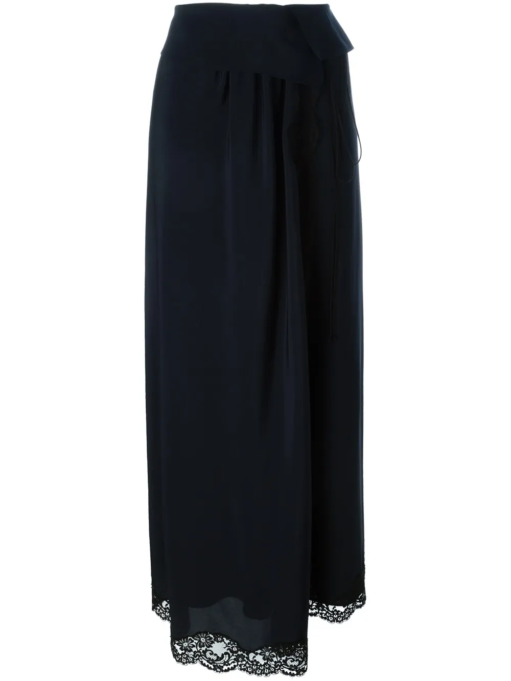Chloé Faltenrock mit Spitzenborten - Blau