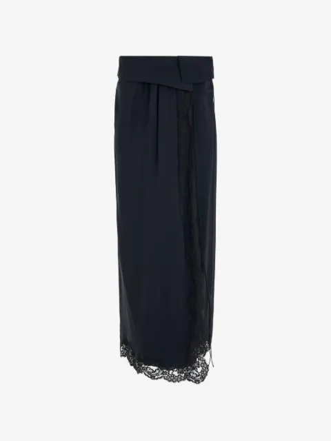 Chloé lace-pleated maxi skirt