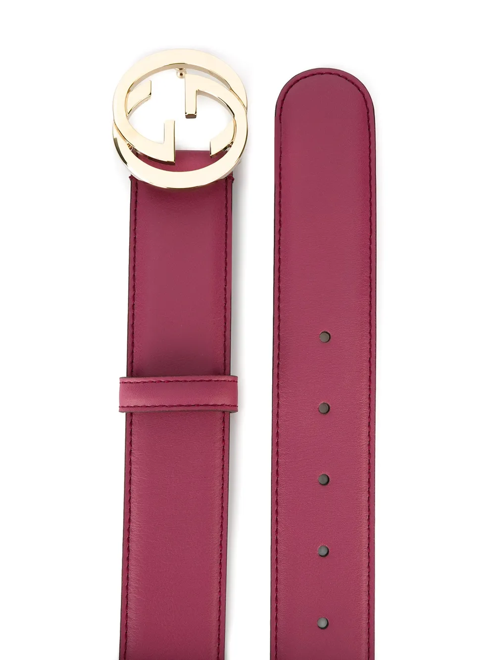 Gucci 'Interlocking G' buckle belt Roze