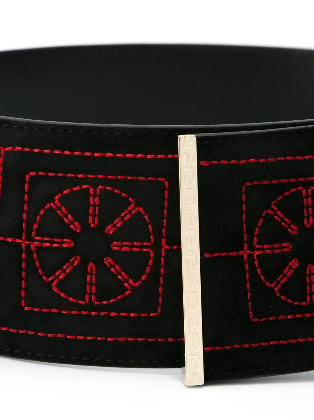 Versace '#Greek' velvet belt - Zwart