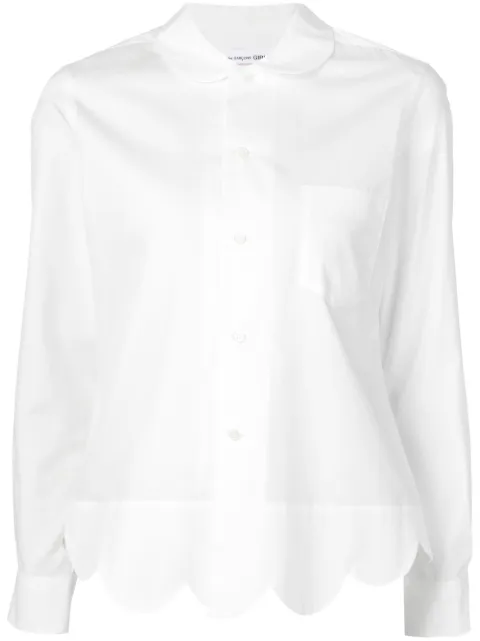 Comme Des Garçons Girl wave trim shirt