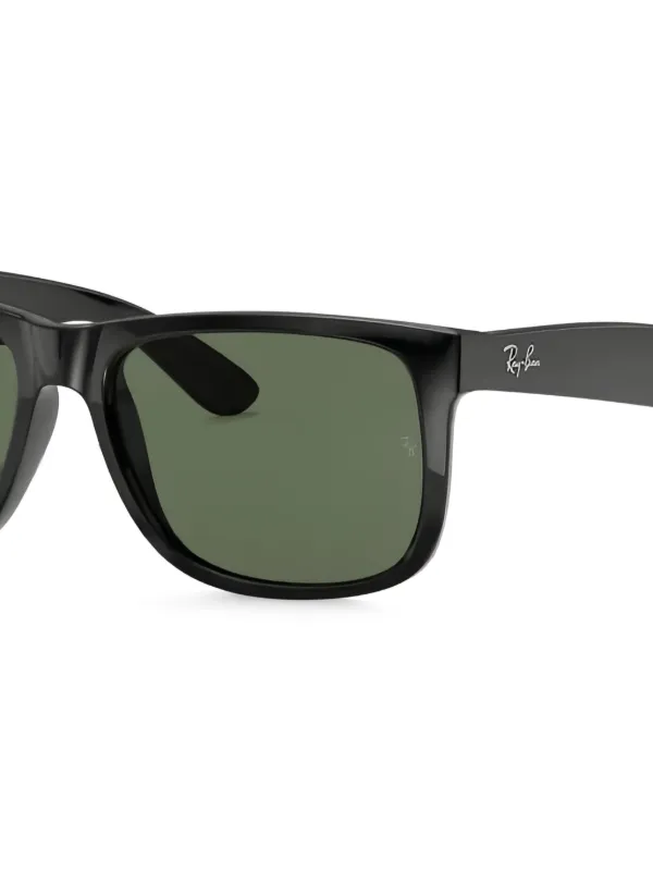 Ray-Ban Justin スクエアフレーム サングラス | ブラック | FARFETCH JP