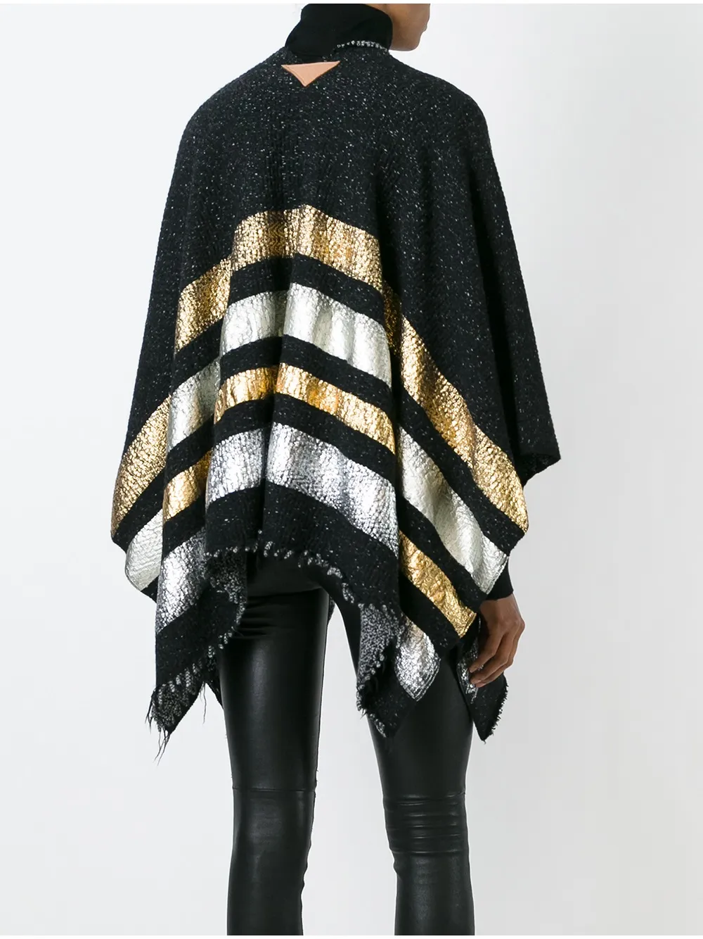Ermanno Gallamini Striped Cardigan In Black