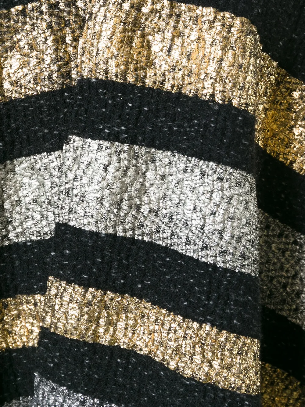 Ermanno Gallamini Striped Cardigan In Black