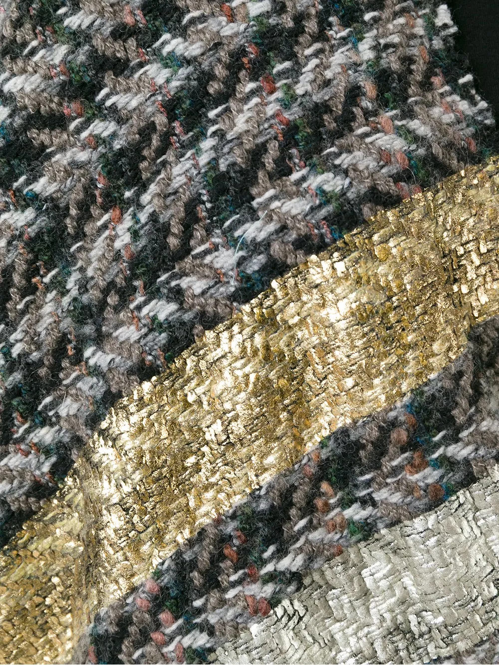 Ermanno Gallamini Striped Cape In Black