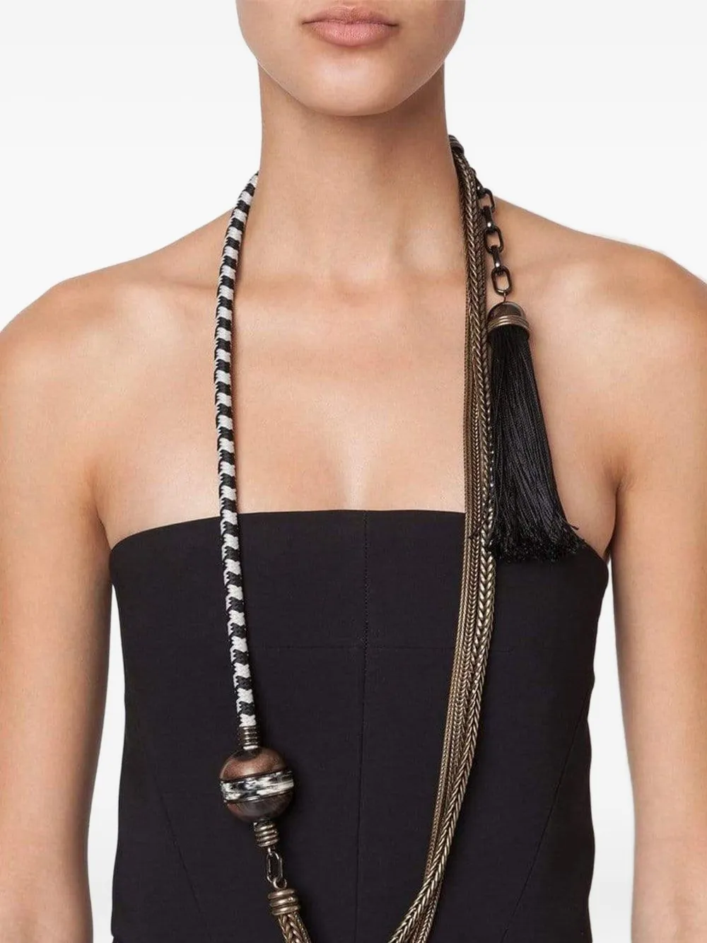 Lanvin 'Vita' long necklace - Zwart