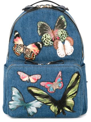 Valentino Garavani Embroidered Butterfly Backpack Farfetch