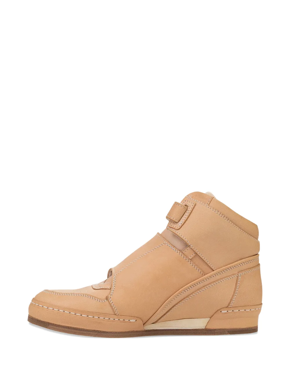 Hender Scheme hook & loop strap hi-top sneakers Beige