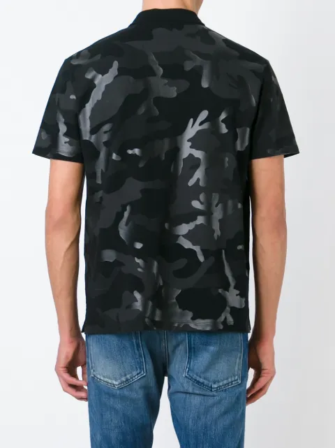 valentino camo polo shirt