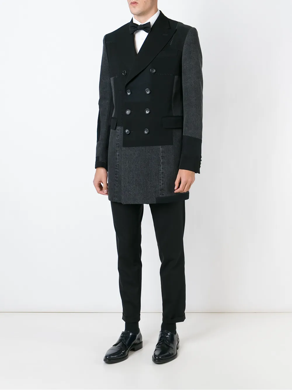 Junya Watanabe MAN panelled double breasted coat | Double Breasted Coats | Image 2