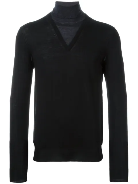 Paolo Pecora layered roll neck sweater