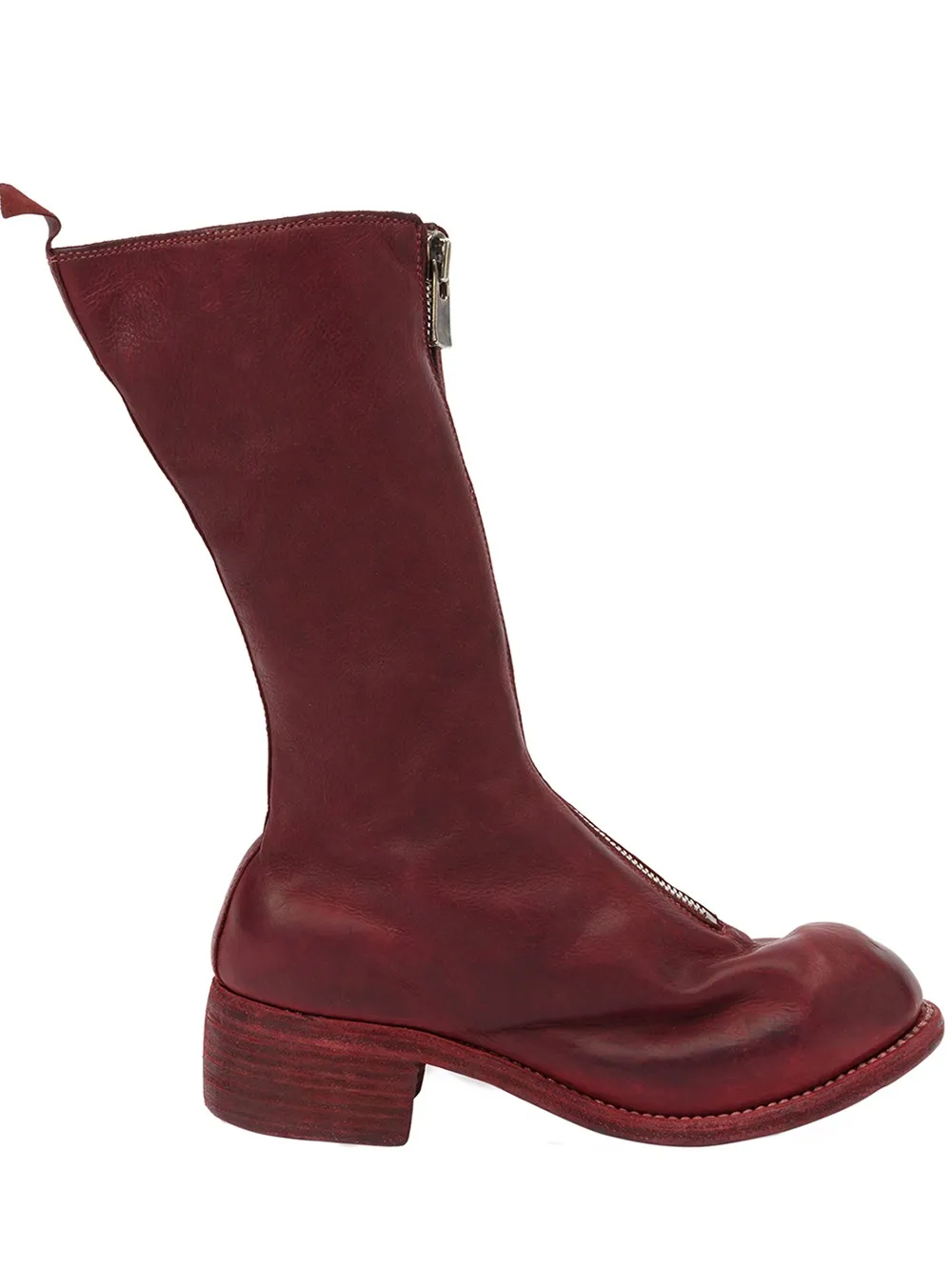 guidi front zip loafers