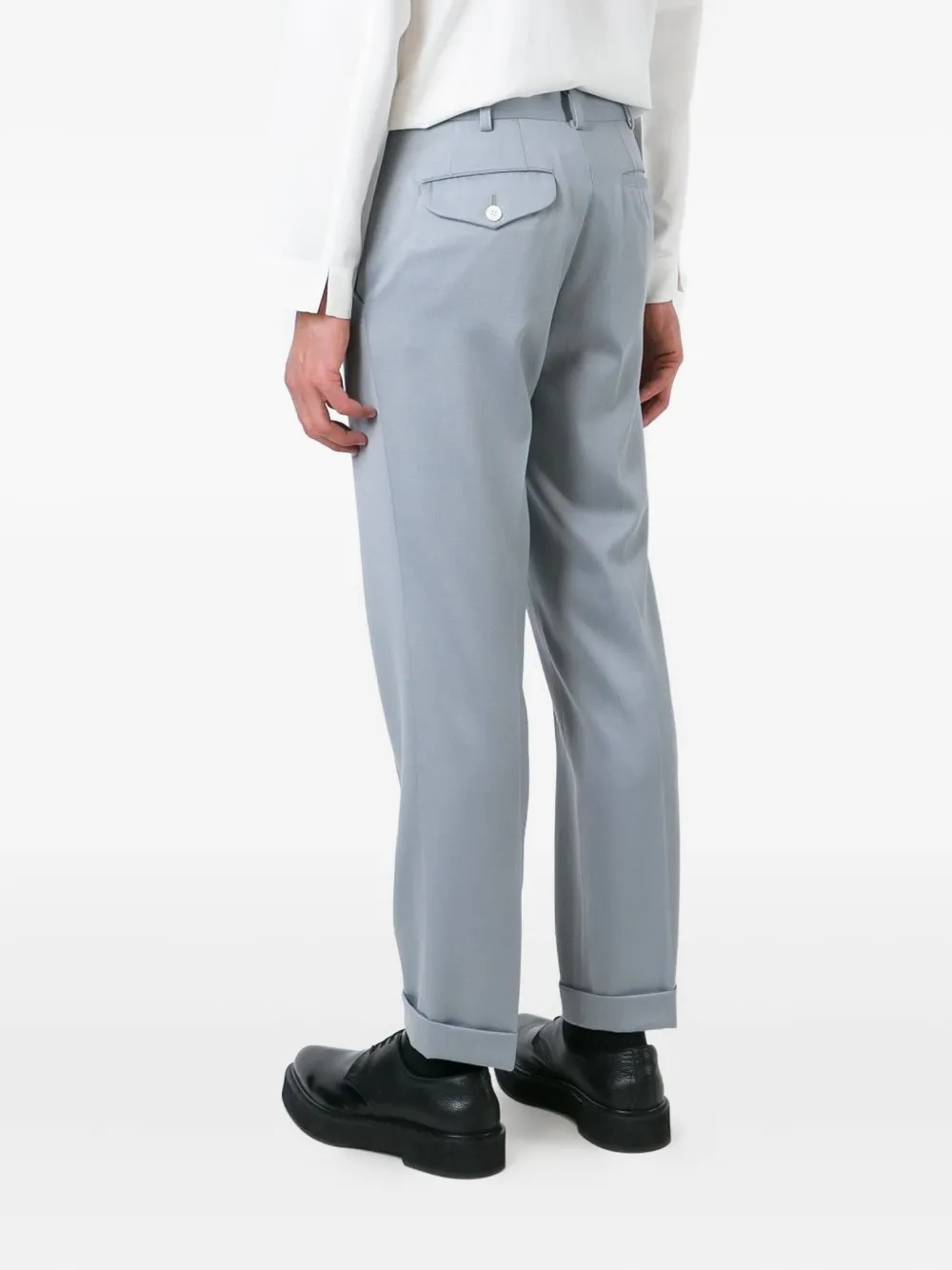 Comme Des Garçons Homme Deux Cropped Trousers In Gray