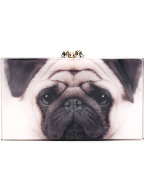 Charlotte Olympia 'Pandora' pug print clutch