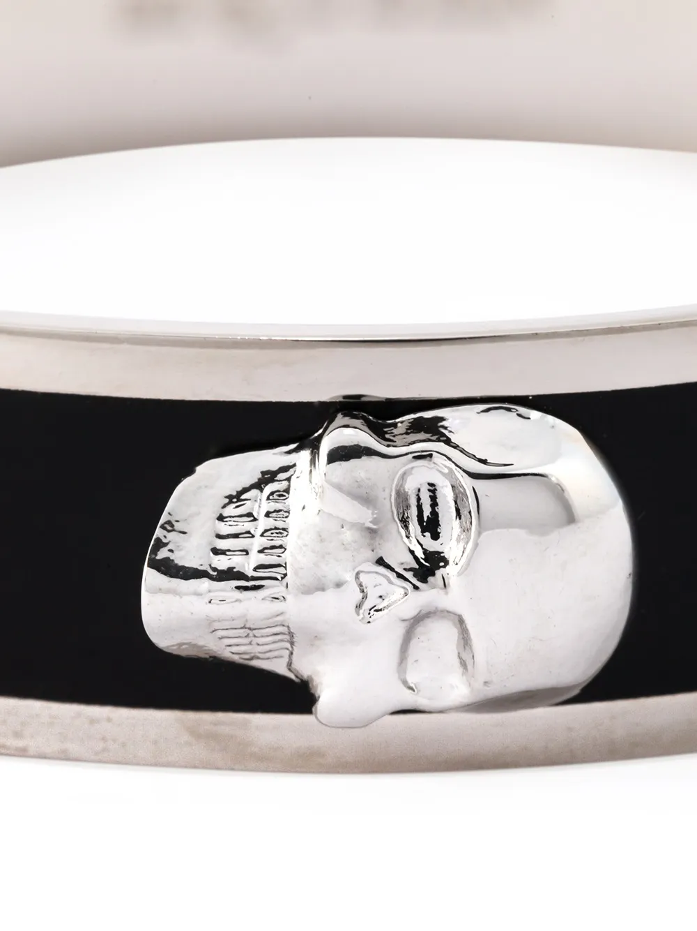 Alexander Mcqueen Skull Bangle In Black