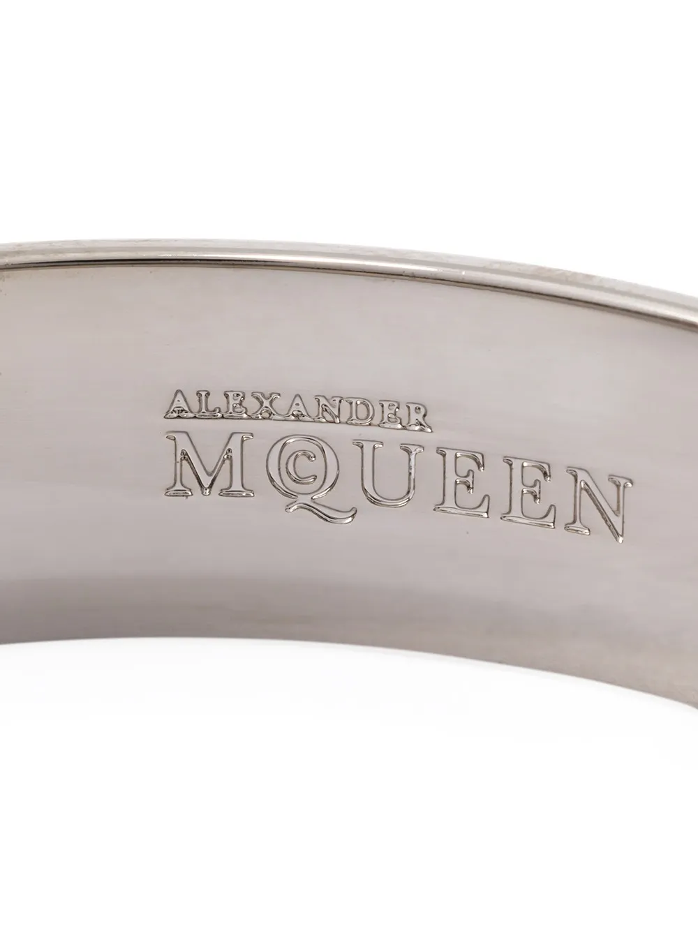 Alexander Mcqueen Skull Bangle In Black