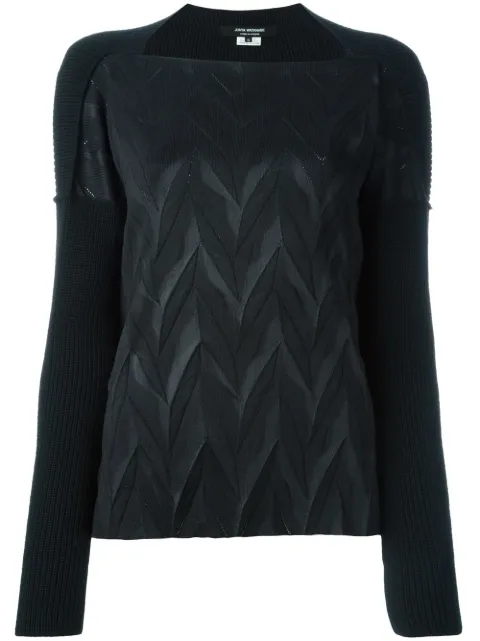 Junya Watanabe MAN chevron panel sweater