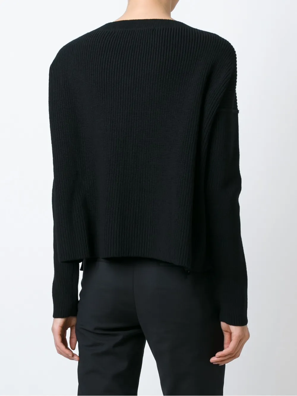 Junya Watanabe Chevron Panel Sweater In Black