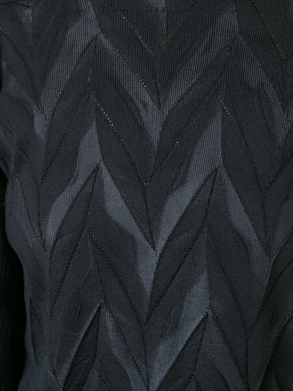 Junya Watanabe Chevron Panel Sweater In Black